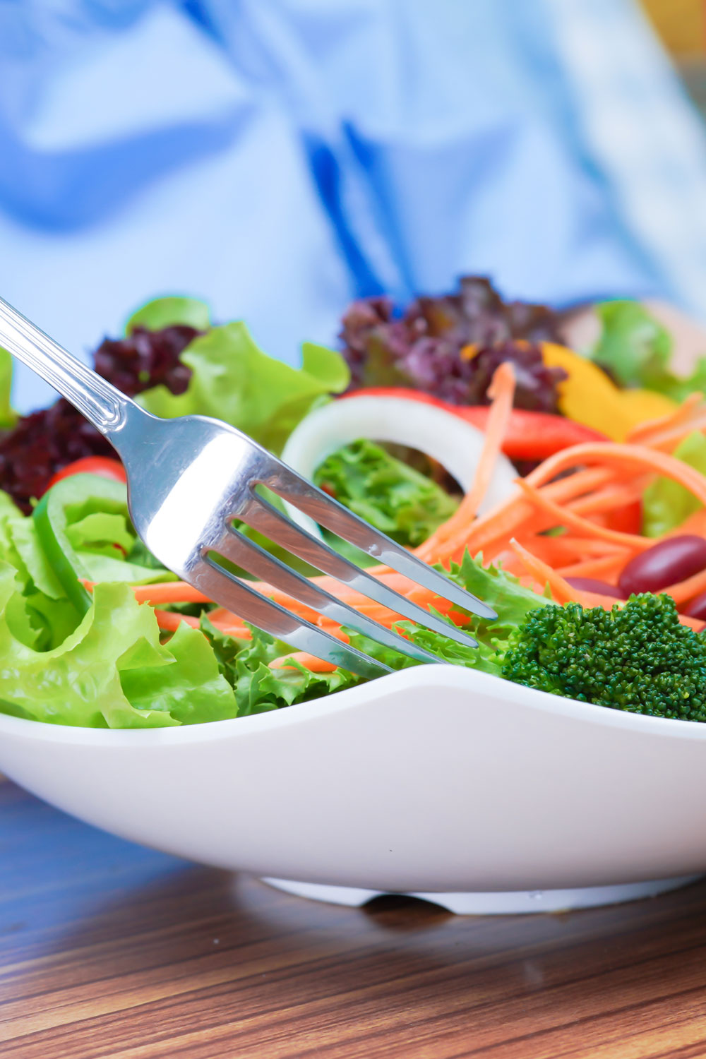 close-up of fancy dinner salad